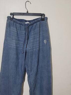 Vanilla Star Blue Denim Joggers with White Stitch Detail